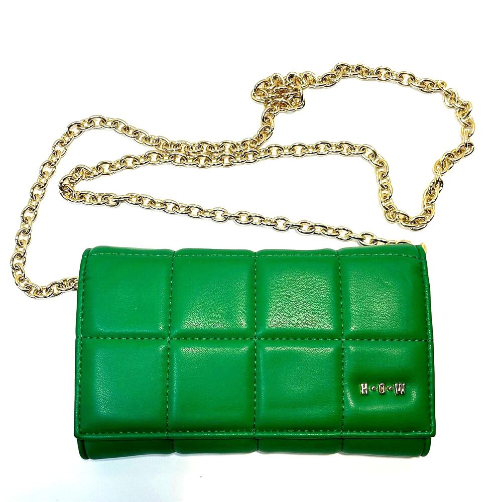 House of Want Quilted Wallet Clutch Chain Strap Crossbody‎